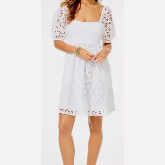 Lilly Pulitzer Dresses & Skirts - Lilly Pulitzer White Eyelet Mini Dress NWT.